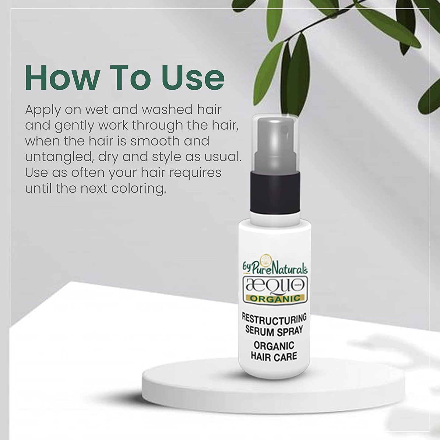 Aequo Organic Hair Care Restructuring Serum Spray, 30Ml…