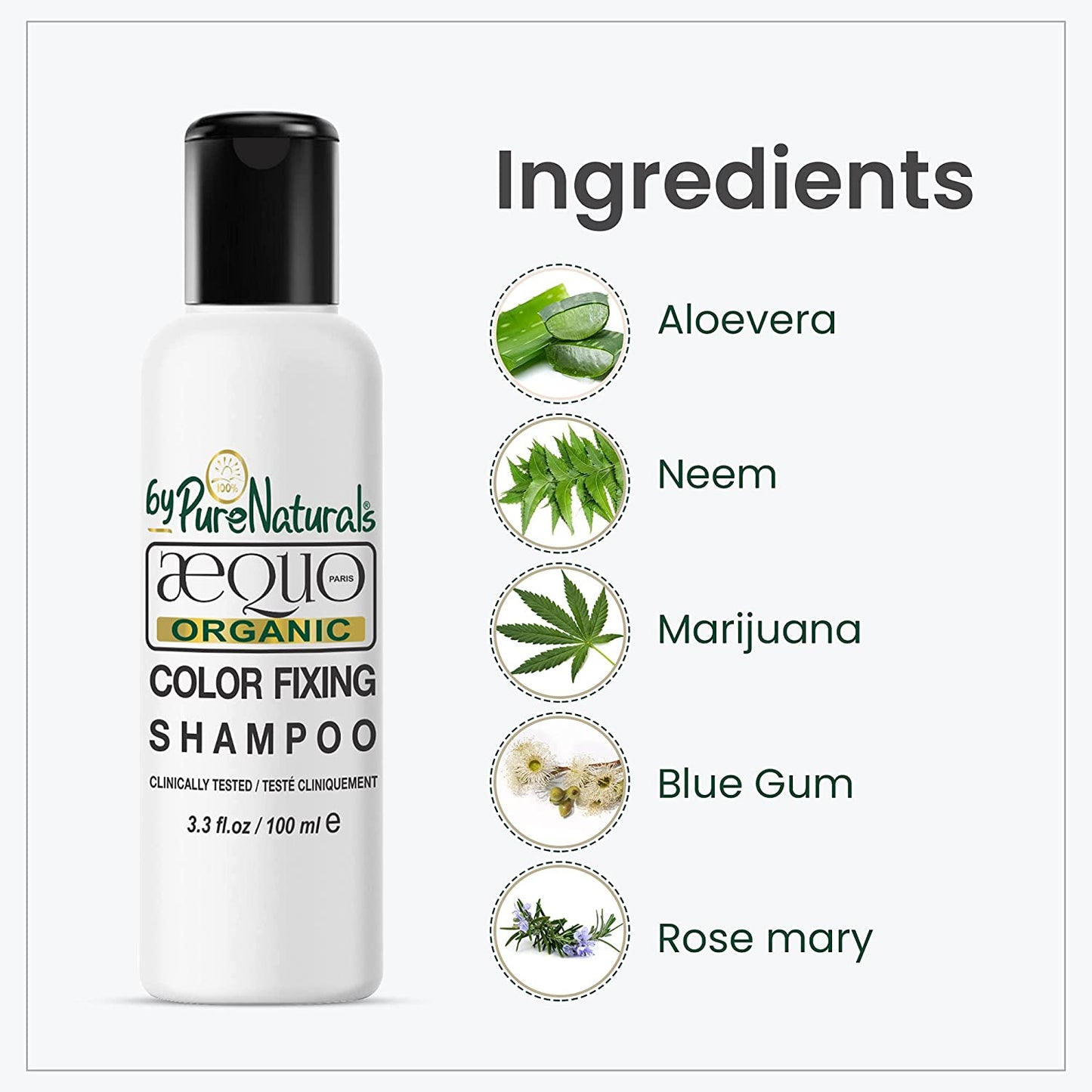 Aequo Organic Hair Color Fixing Shampoo, 100Ml