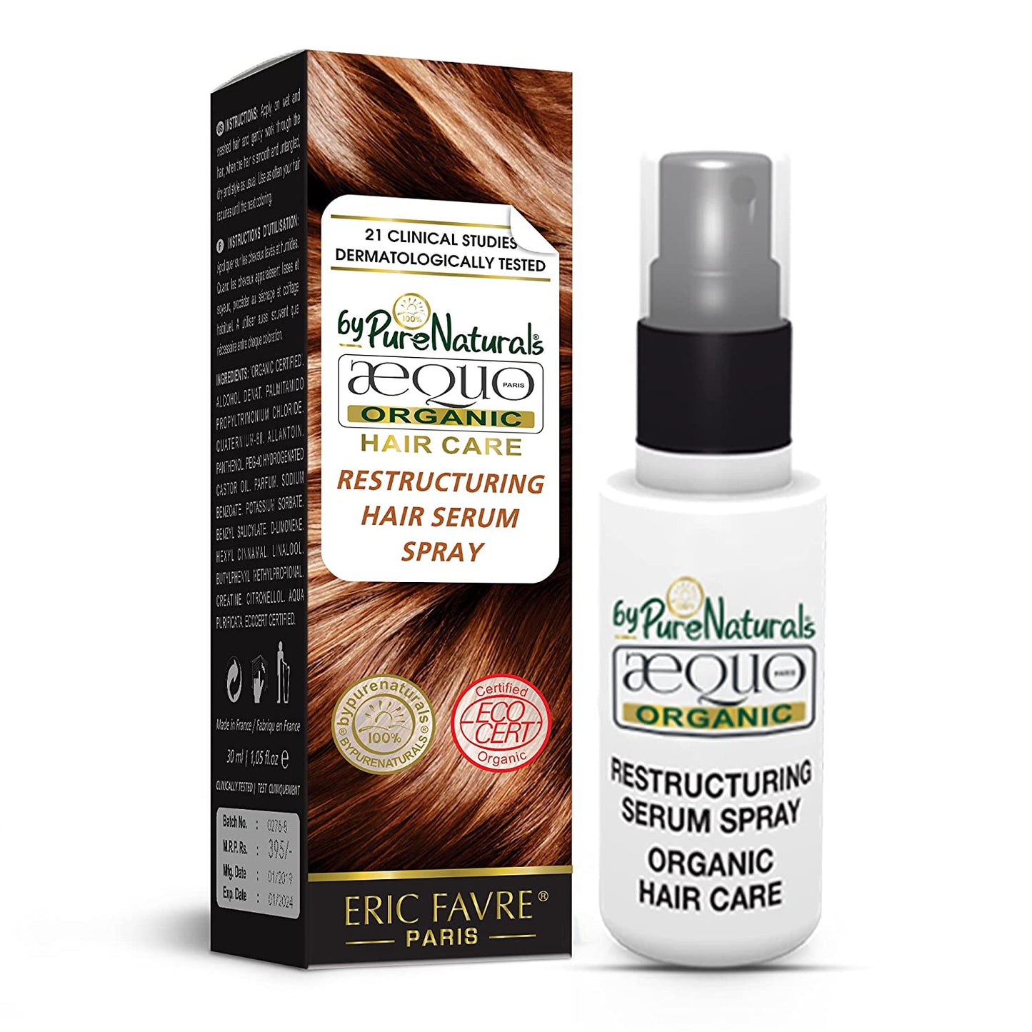 Aequo Organic Hair Care Restructuring Serum Spray, 30Ml…