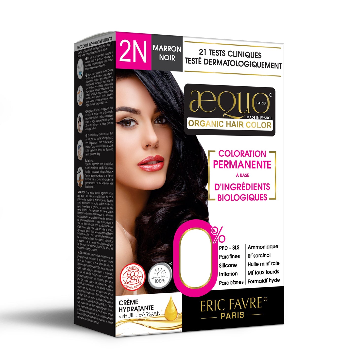 Aequo Organic Cream Hair Colour for Women- 170ml- 2N Blackish Brown