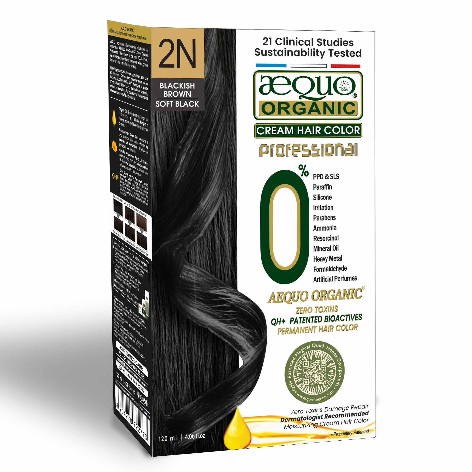 Aequo Organic Cream Hair Color Professional Pack- 120ml