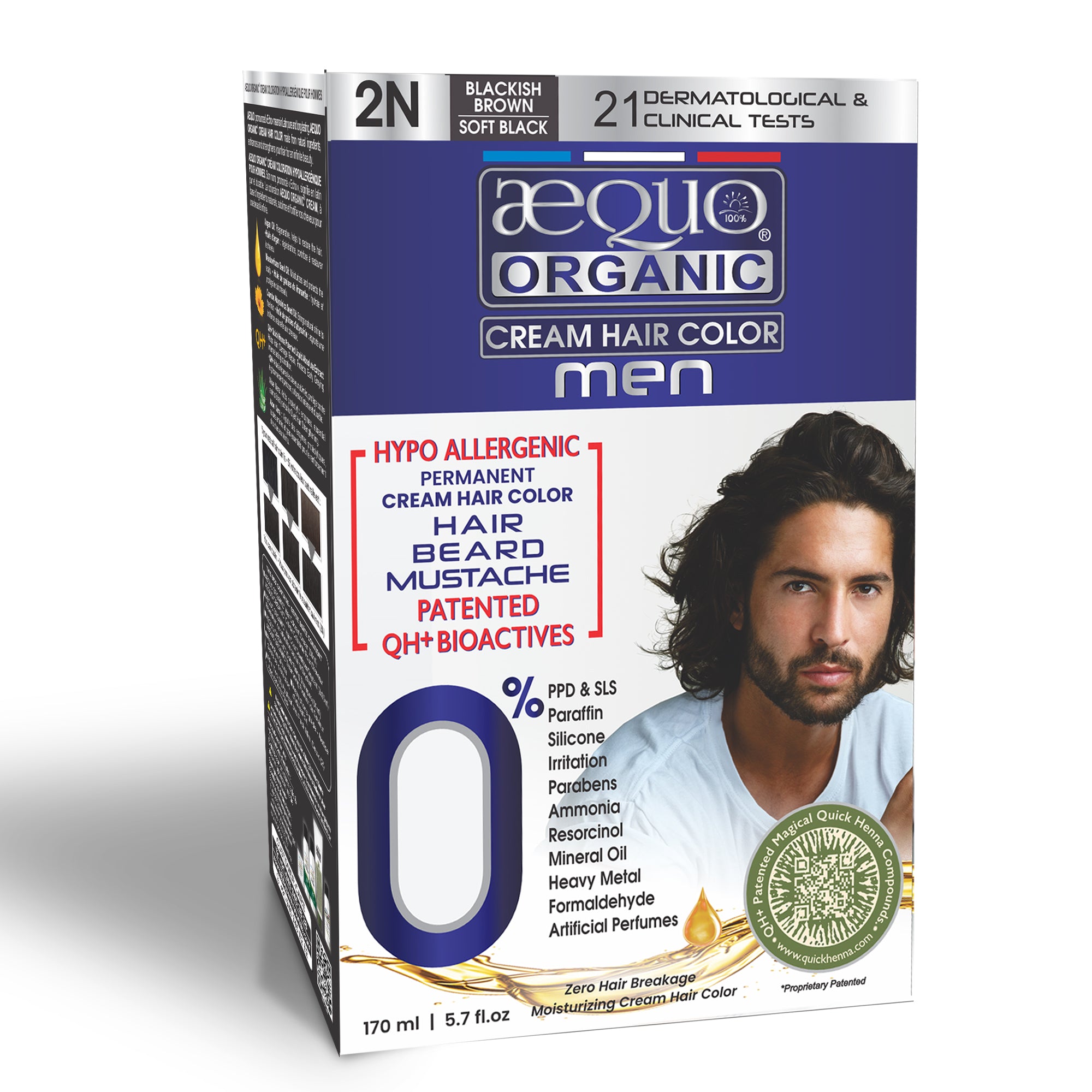 Aequo Organic Cream  Hair Colour for Men ( 170ml)