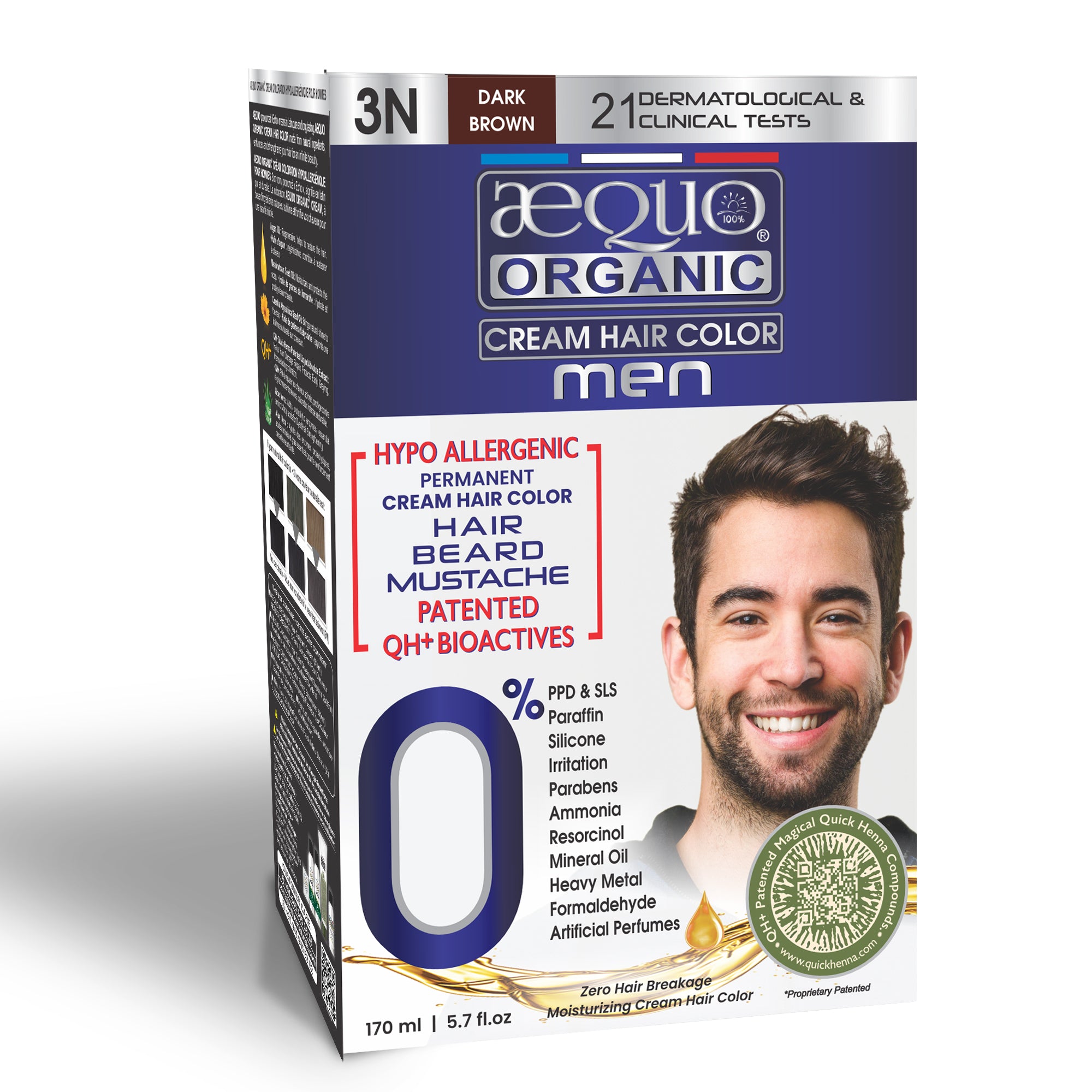 Aequo Organic Cream  Hair Colour for Men ( 170ml)