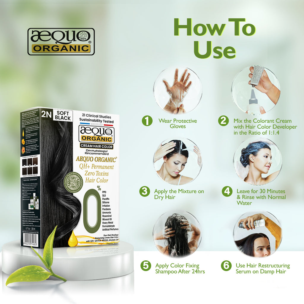 Aequo Organic Zero Toxins Clinica Cream Hair Color (200ml)