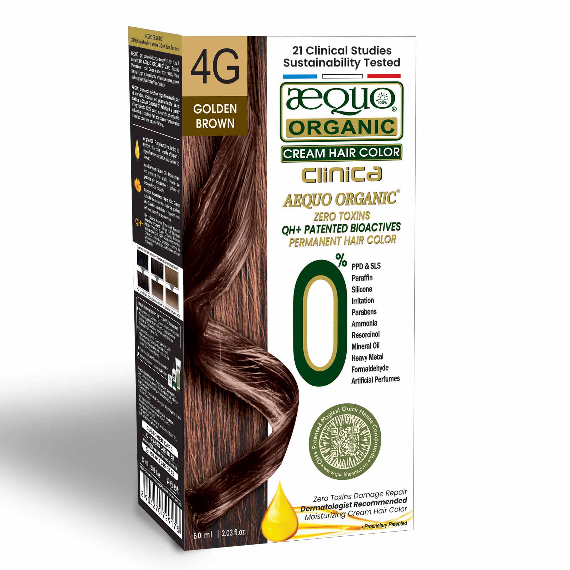 Aequo Organic Zero Toxins Cream Hair Color Trial Pack (60ml)