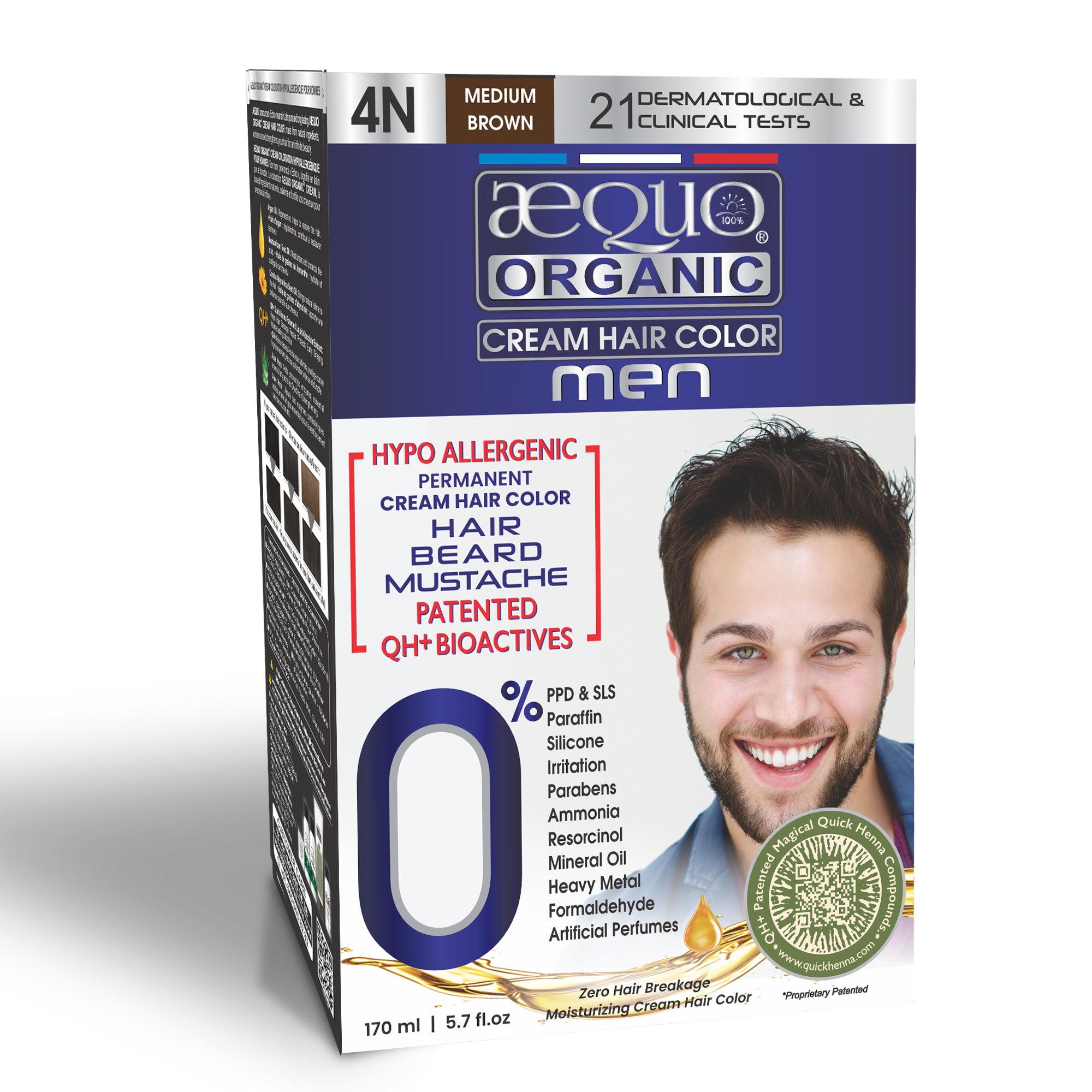 Aequo Organic Cream  Hair Colour for Men ( 170ml)