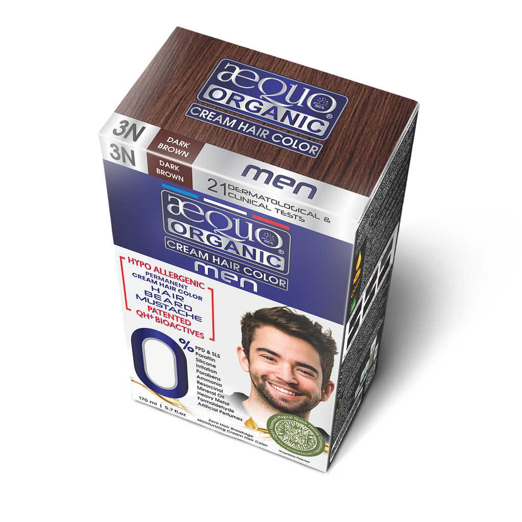 Aequo Organic Cream Hair Colour for Men- 170ml- 3N Dark Brown