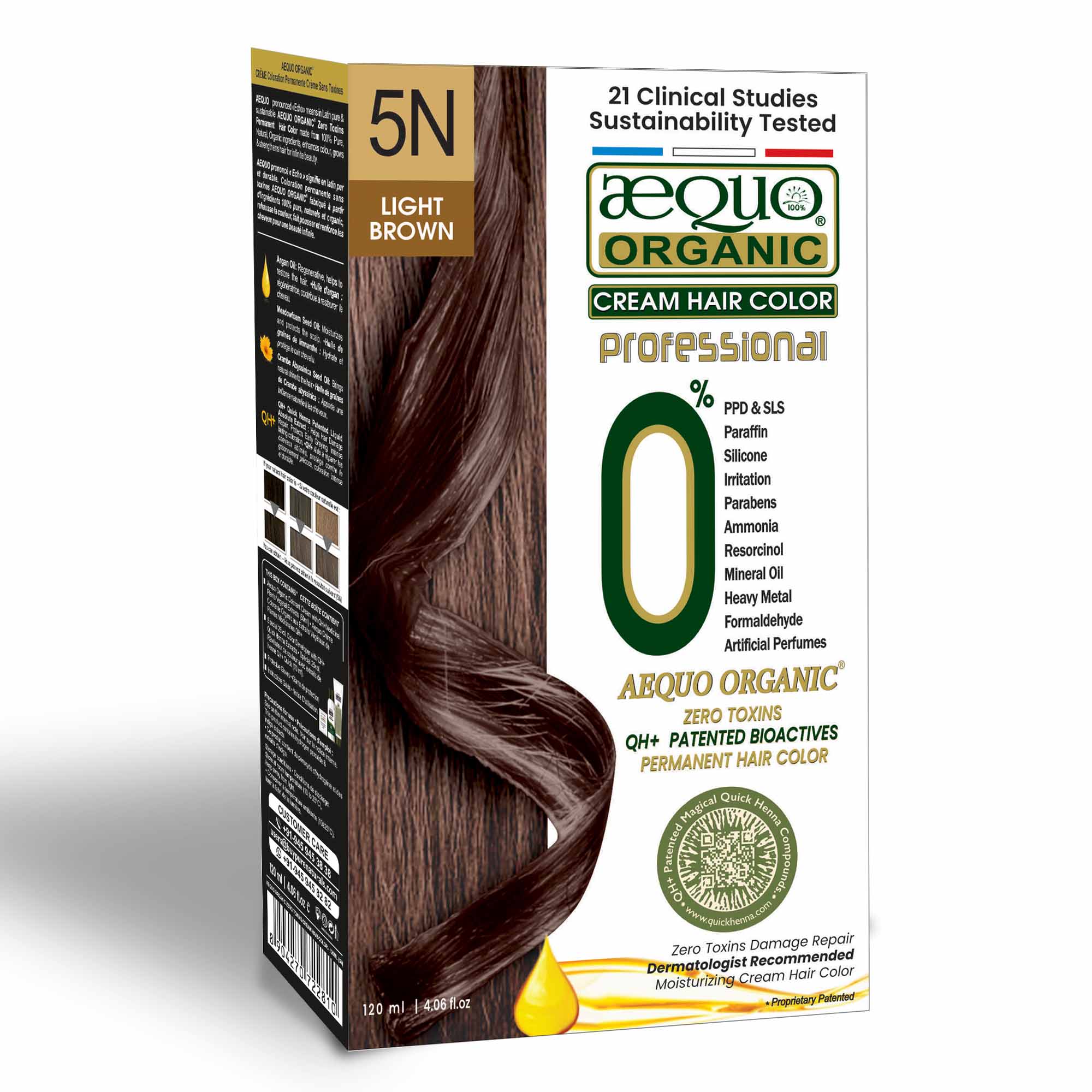 Aequo Organic Cream Hair Color Professional Pack- 120ml