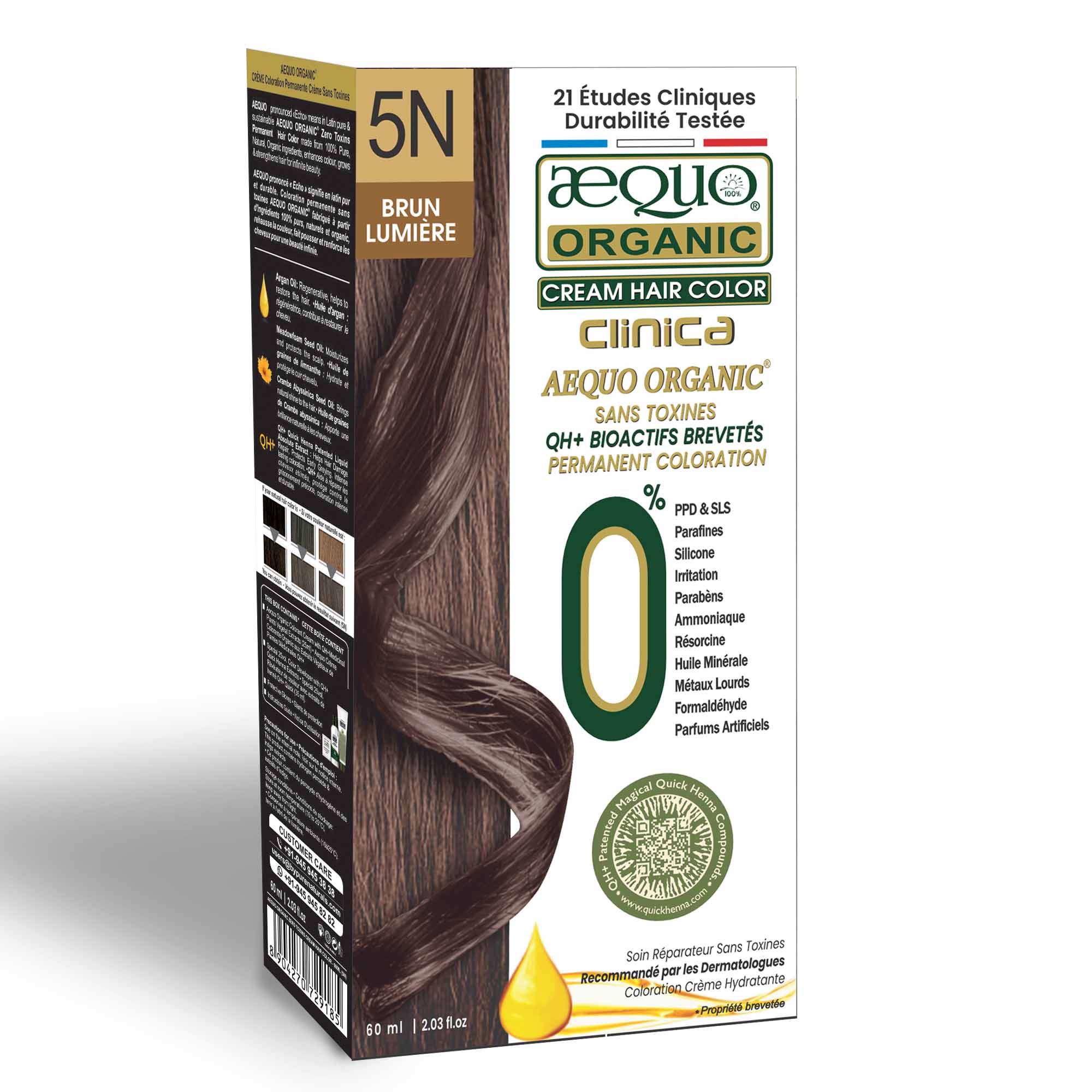 Aequo Organic Zero Toxins Cream Hair Color Trial Pack (60ml)