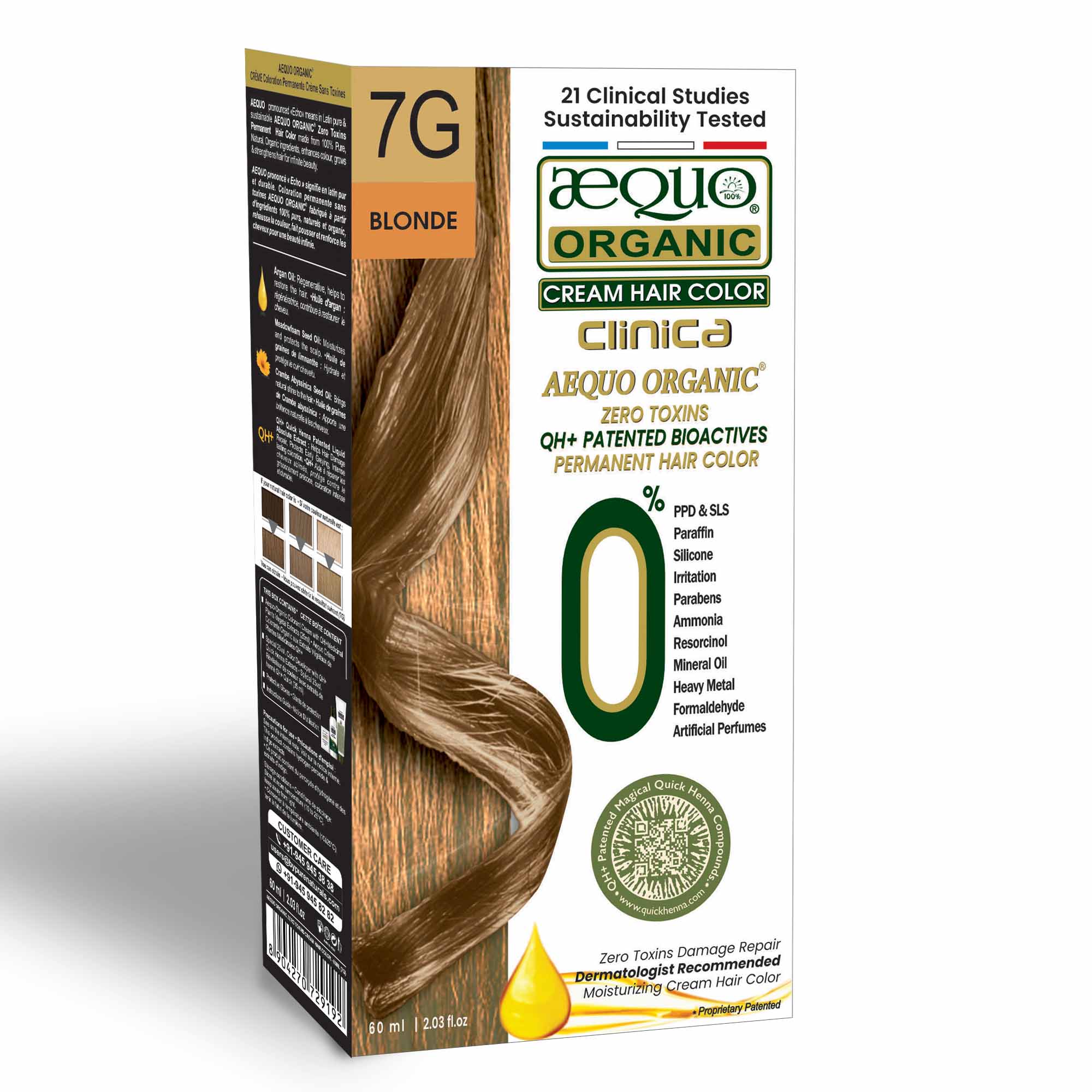 Aequo Organic Zero Toxins Cream Hair Color Trial Pack (60ml)
