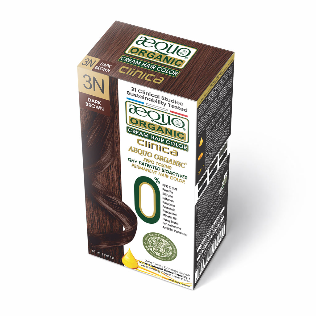 Aequo Organic Clinica Cream Hair Colour- 60ml- 3N Dark Brown