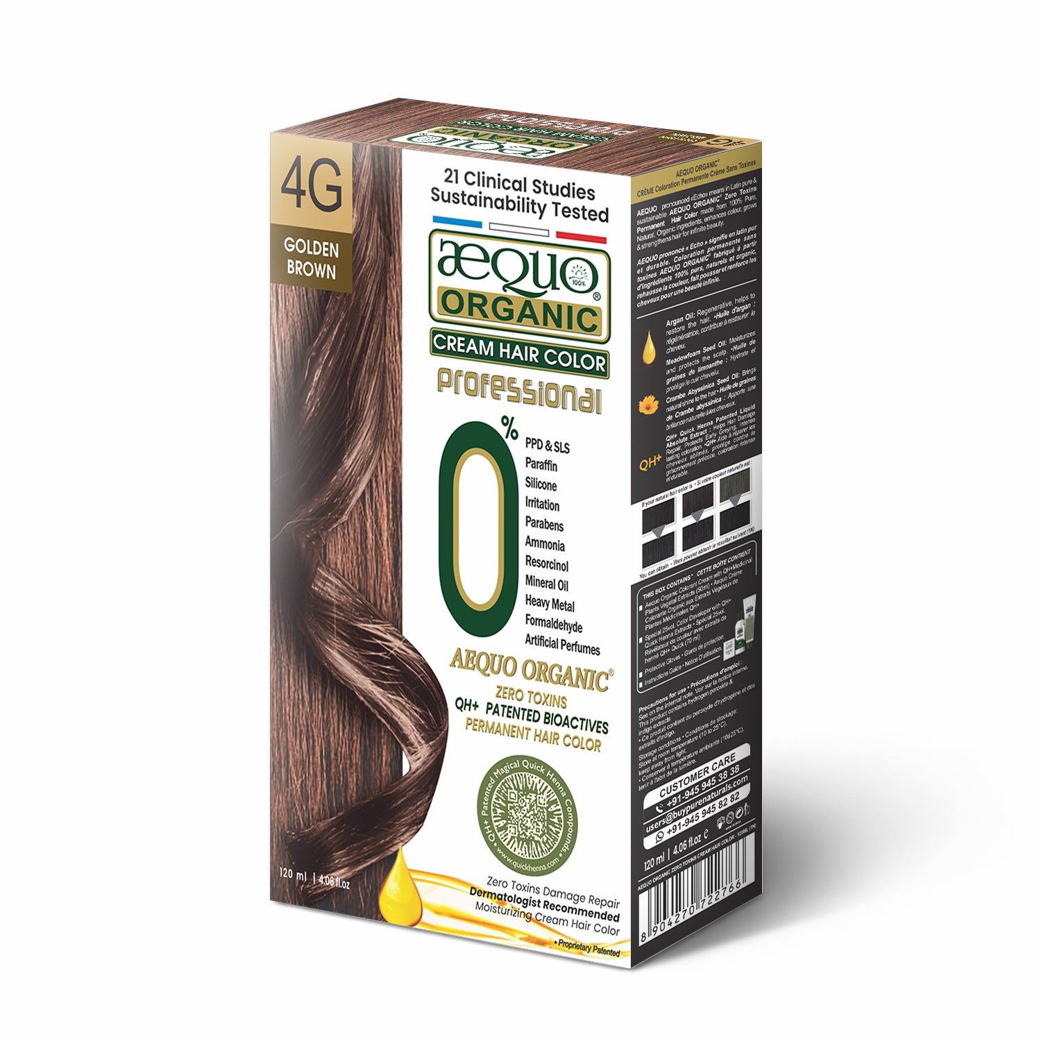 Aequo Organic Zero Toxins Cream Hair Color (60ml)
