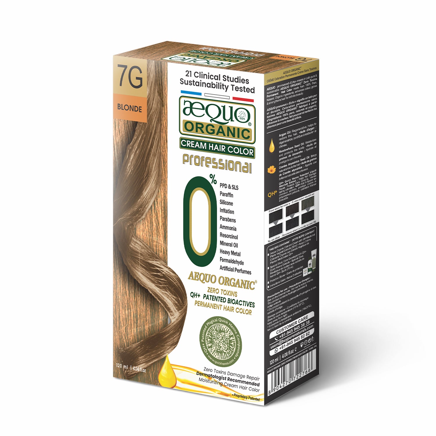 Aequo Organic Zero Toxins Cream Hair Color (60ml)