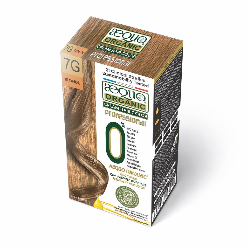 Aequo Organic Cream Hair Colour Salon Pack- 120ml- 7G Blonde