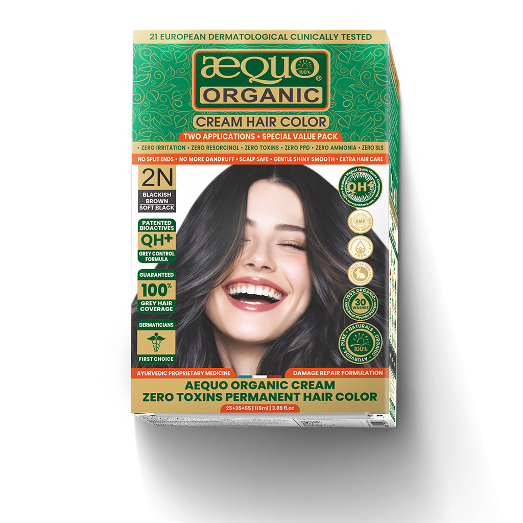 Aequo Organic Cream Hair Color Value Pack- 115ml- 2N Soft Black
