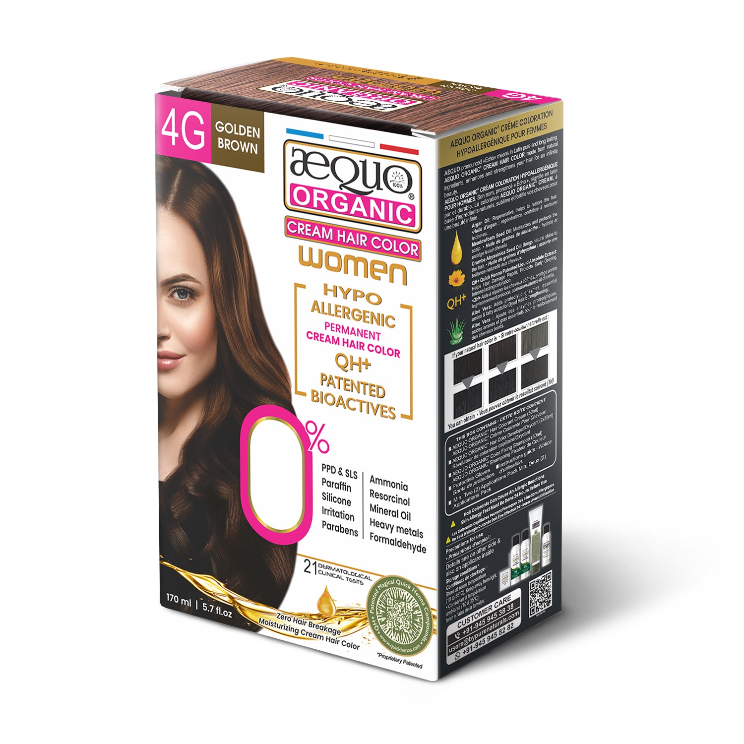 Aequo Organic Cream Hair Colour for Women- 170ml