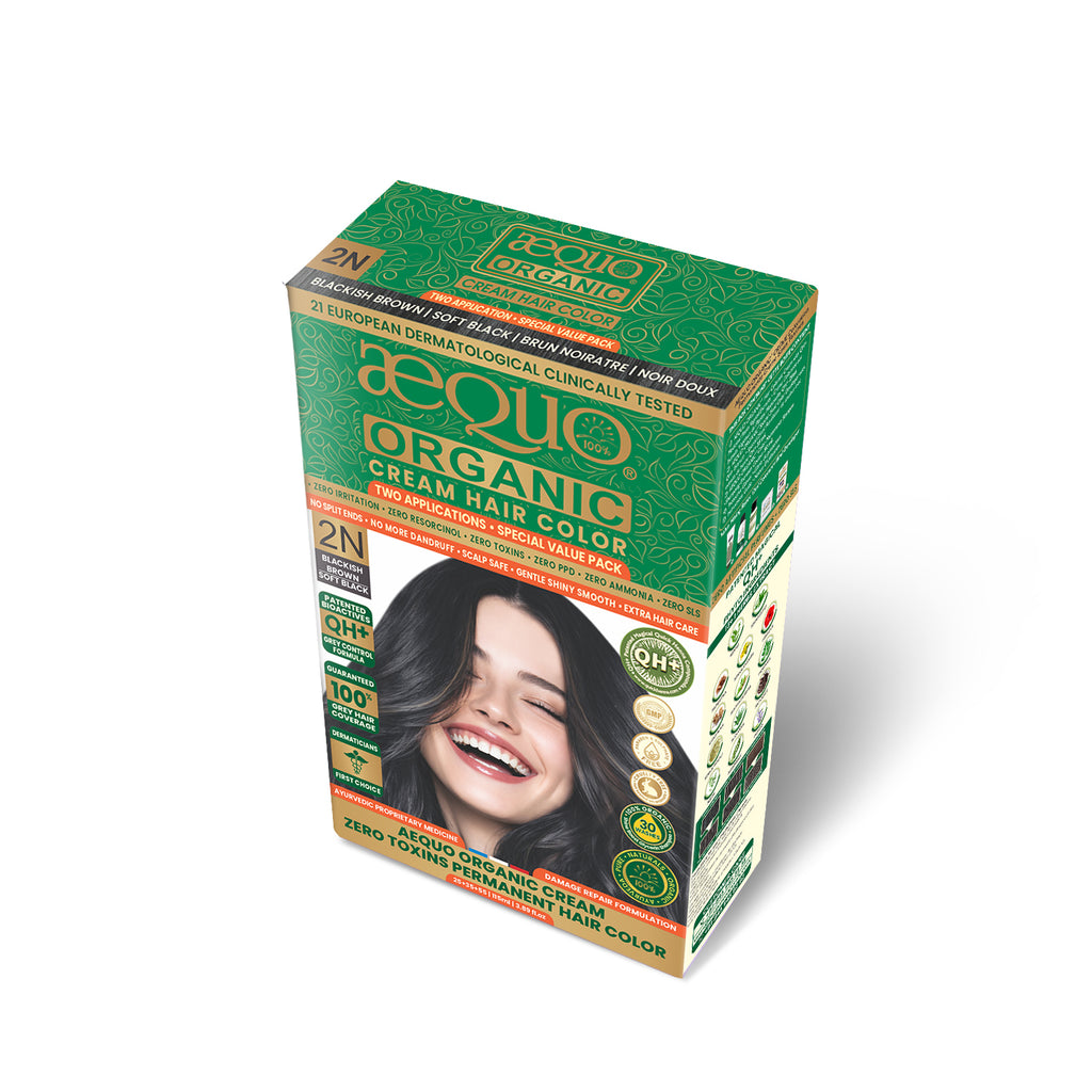 Aequo Organic Cream Hair Color Value Pack- 115ml- 2N Soft Black