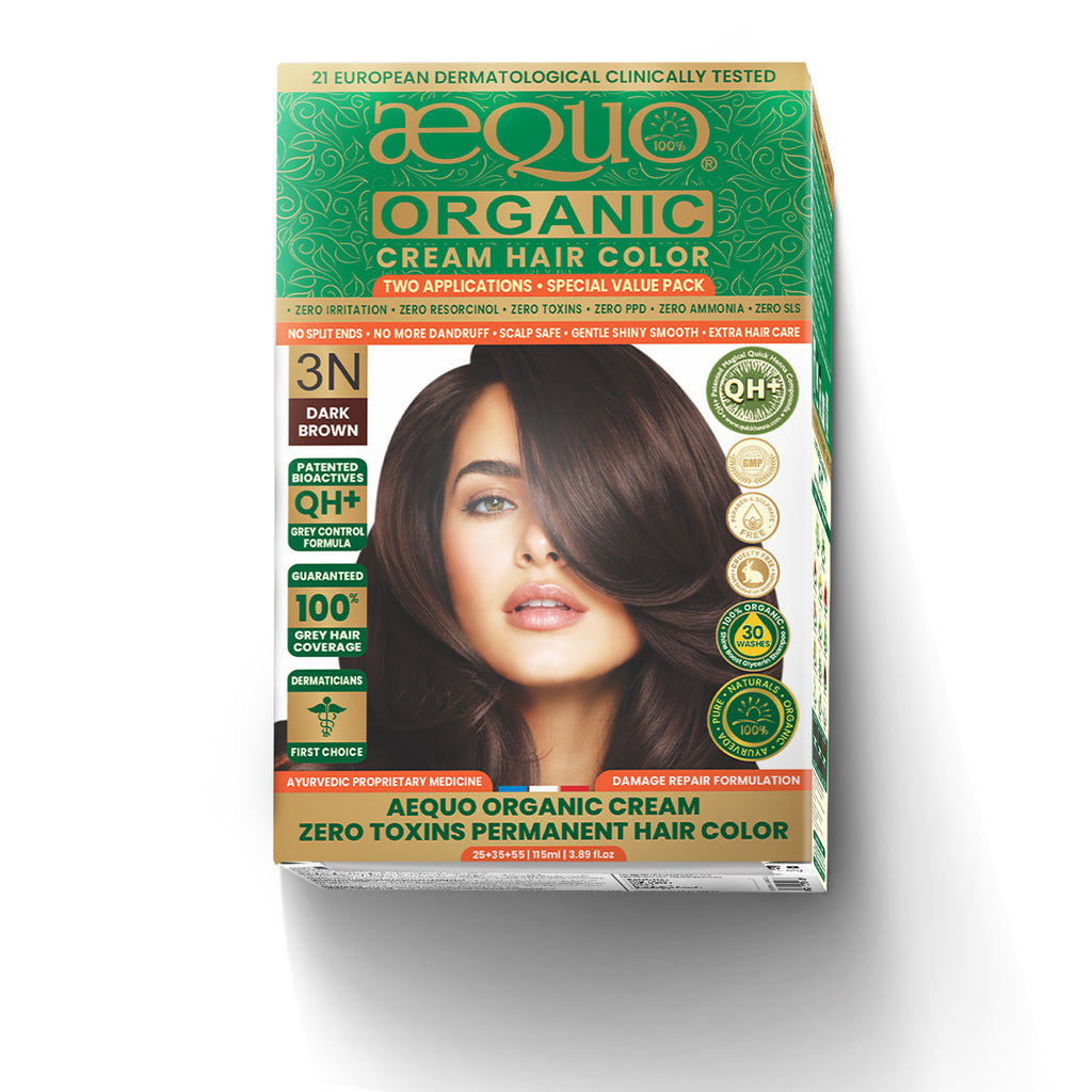 Aequo Organic Cream Hair Color Value Pack- 115ml- 3N Dark Brown
