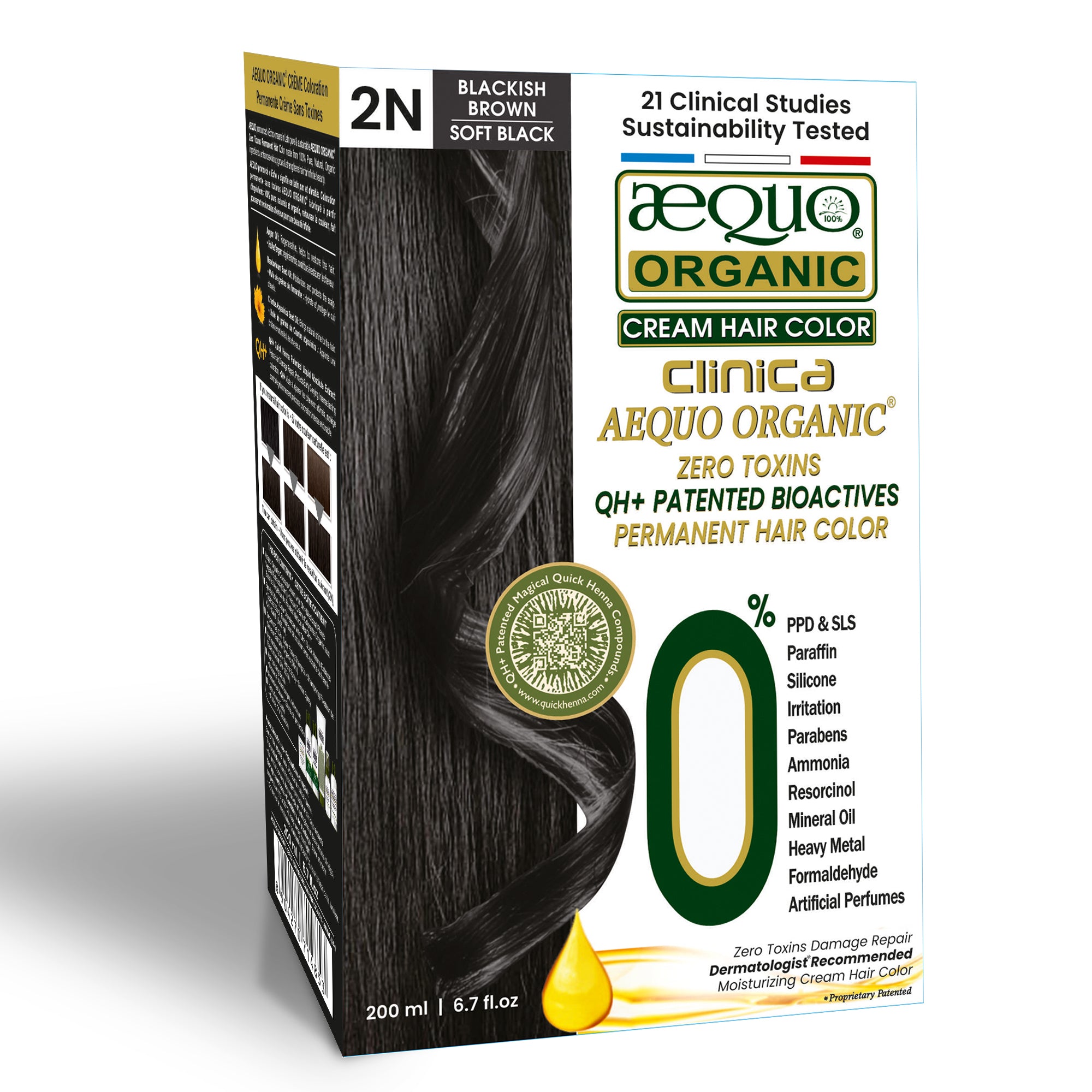 Aequo Organic Zero Toxins Clinica Cream Hair Color (200ml)