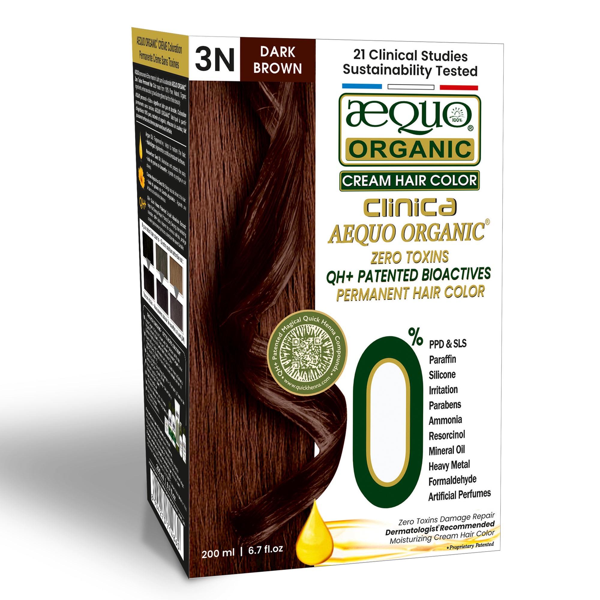 Aequo Organic Zero Toxins Clinica Cream Hair Color (200ml)