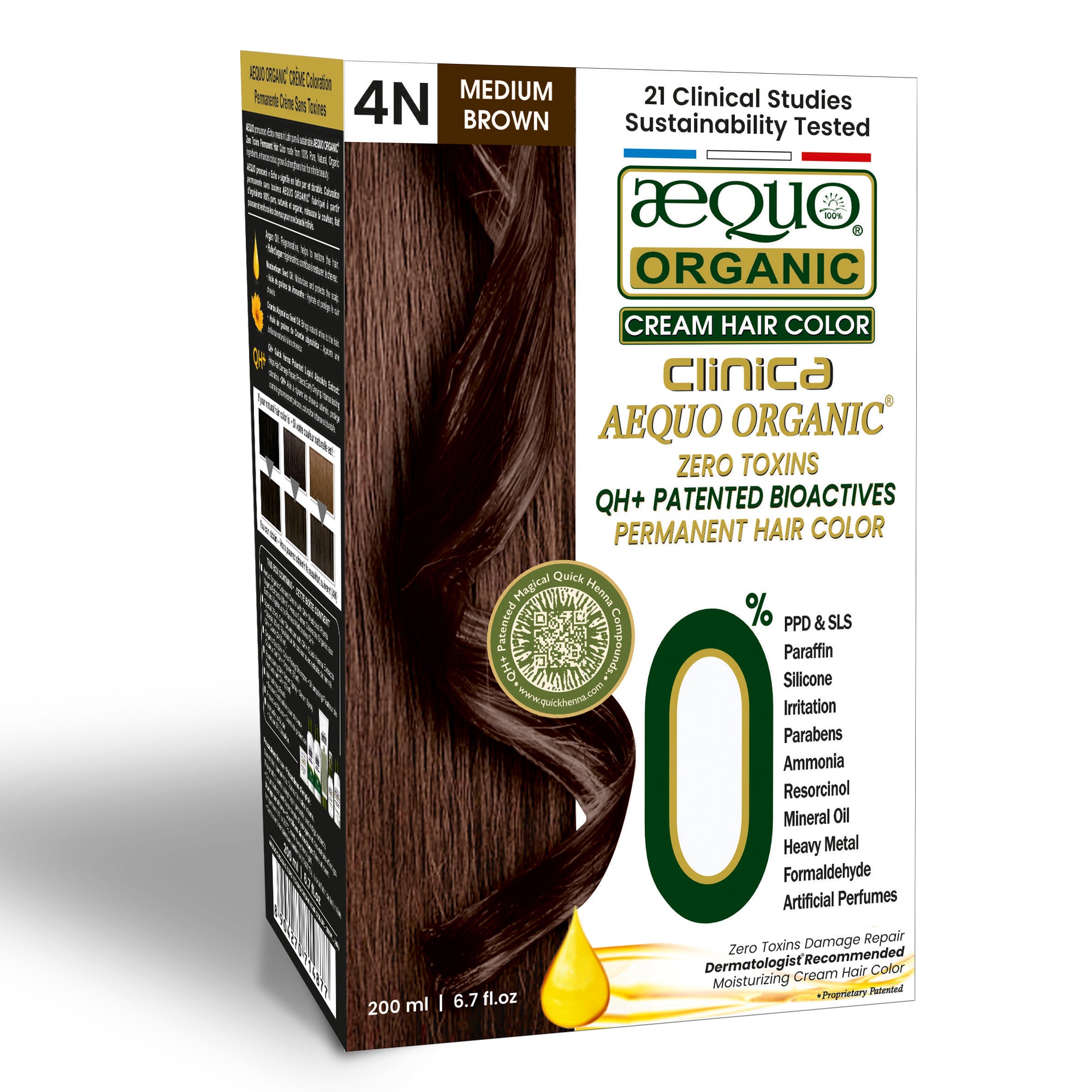 Aequo Organic Zero Toxins Clinica Cream Hair Color (200ml)