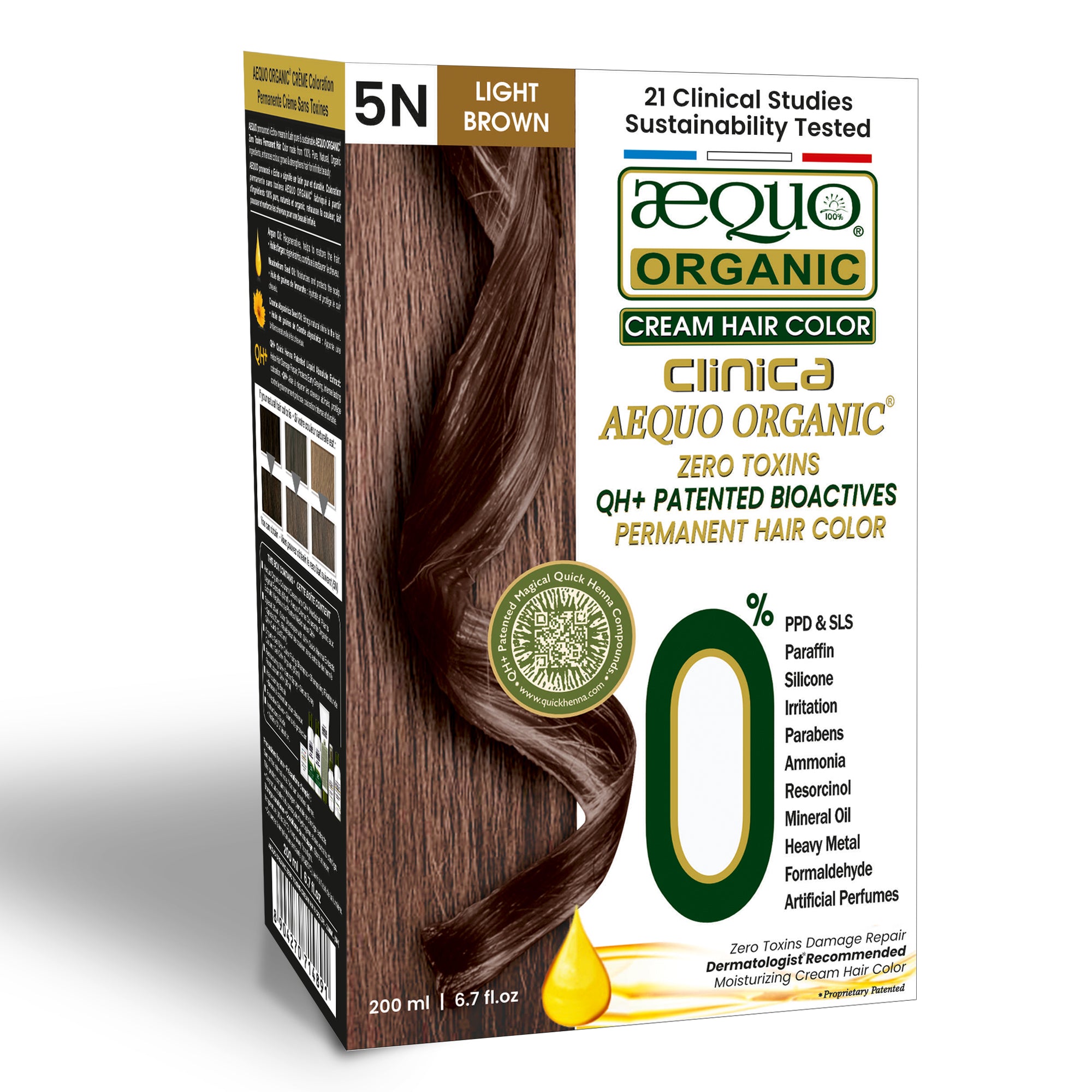 Aequo Organic Zero Toxins Clinica Cream Hair Color (200ml)