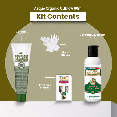 Aequo Organic Clinica Cream Hair Colour- 60ml- 4N Medium Brown