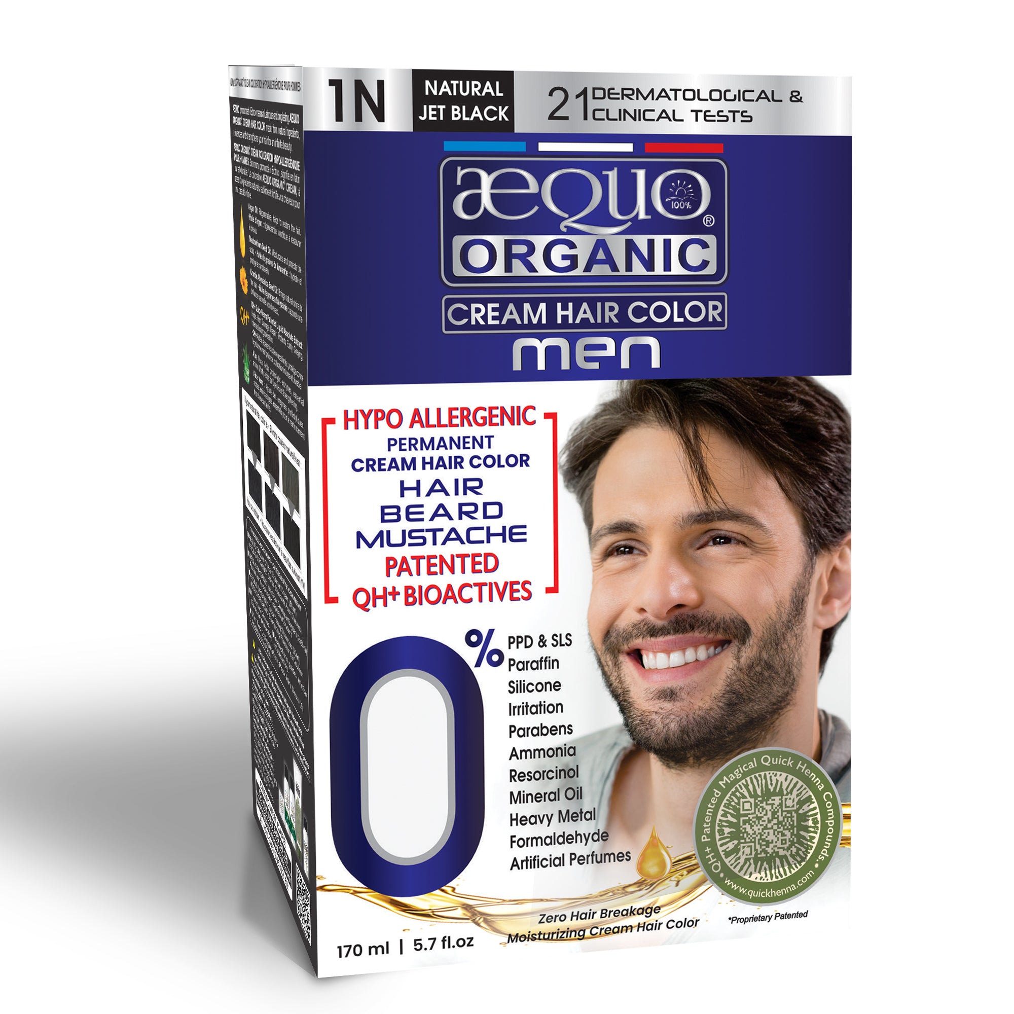 Aequo Organic Cream  Hair Colour for Men ( 170ml)