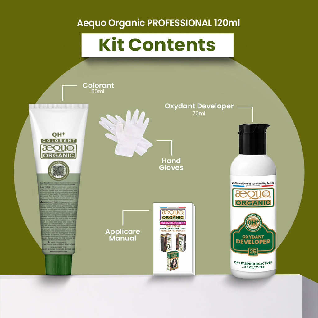 Aequo Organic Cream Hair Colour Salon Pack- 120ml- 2N Soft Black