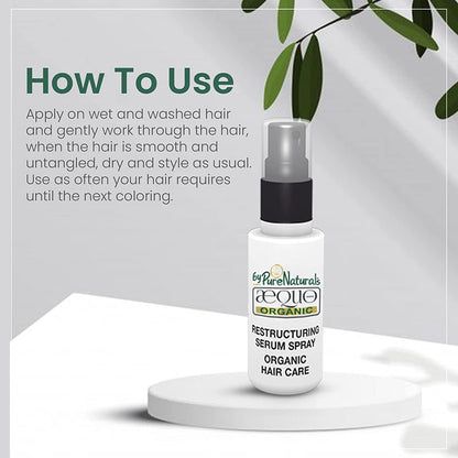 QH+ Aequo Organic Leave On Restructuring Hair Serum Spray- 30ml