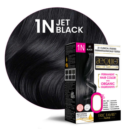 Aequo Organic Cream Hair Colour for Women- 170ml- 1N Jet Black
