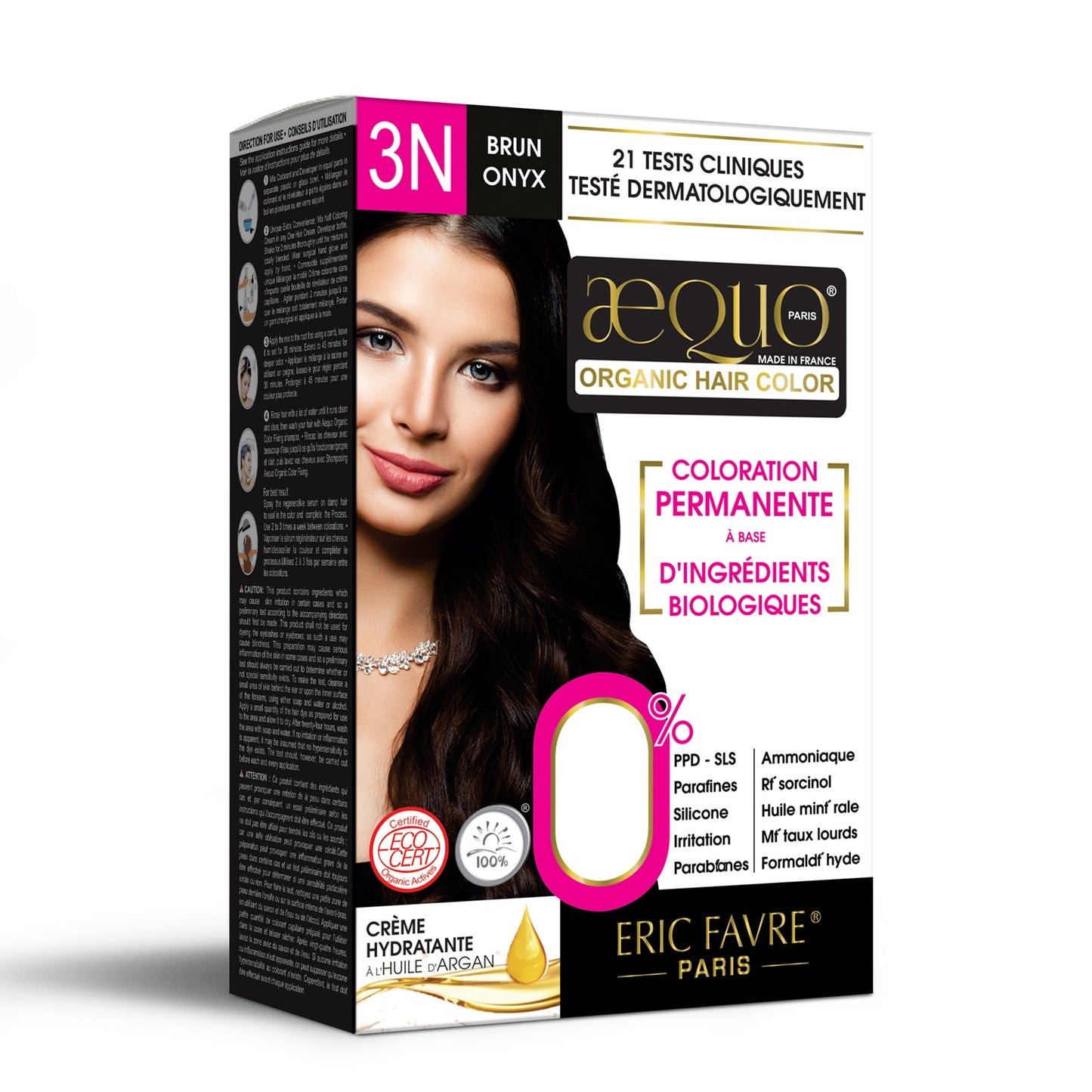 Aequo Organic 3N Dark Brown Organic Hair Color 170ml for Women