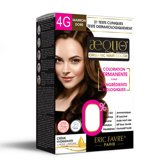 Aequo Organic 4G Golden Brown Organic Hair Color 170ml for Women